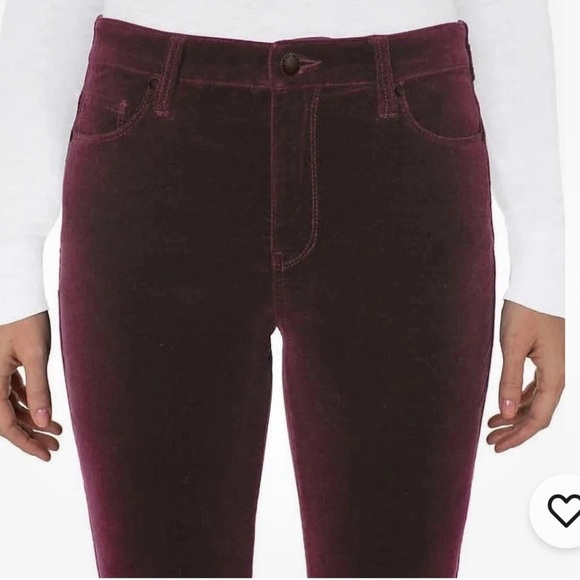 Well Worn Ladies' High-Rise Corduroy velvet Pants, Red, 4 - Picture 2 of 5